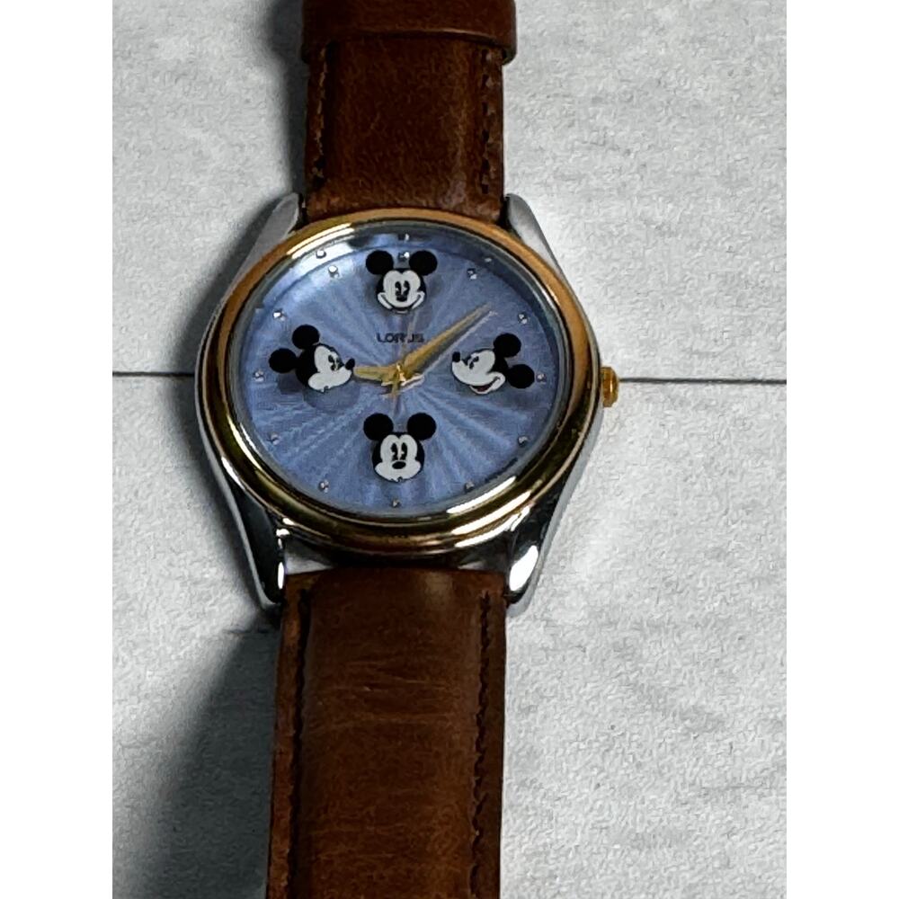 Vintage Lorus Mickey Mouse Womens Wrist Watch 4 Mickey Faces